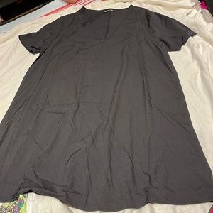 Brand new, never worn V-neck black midi dress from Shein.